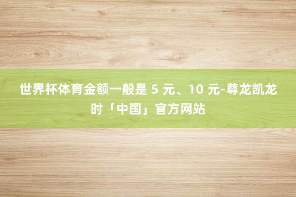 世界杯体育金额一般是 5 元、10 元-尊龙凯龙时「中国」官方网站
