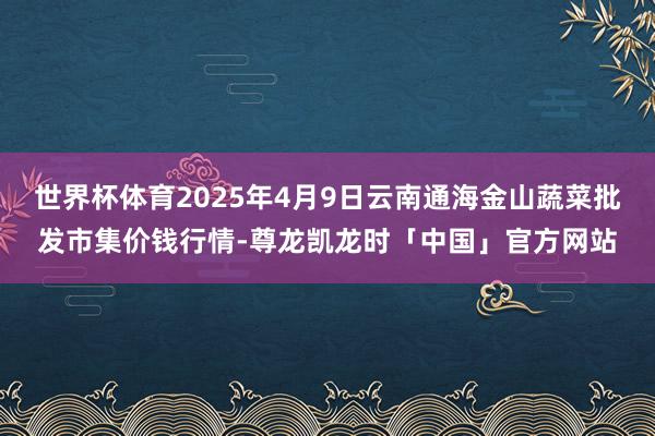 世界杯体育2025年4月9日云南通海金山蔬菜批发市集价钱行情-尊龙凯龙时「中国」官方网站