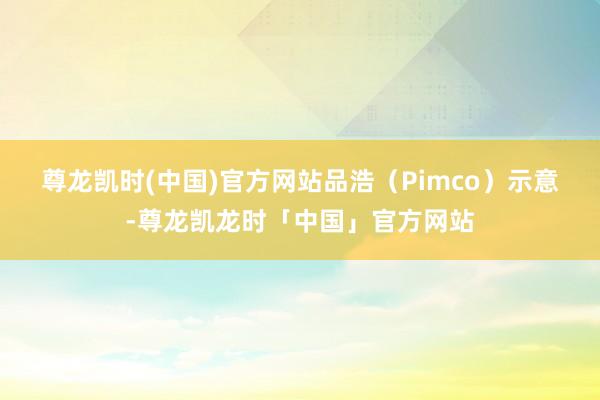 尊龙凯时(中国)官方网站　　品浩（Pimco）示意-尊龙凯龙时「中国」官方网站