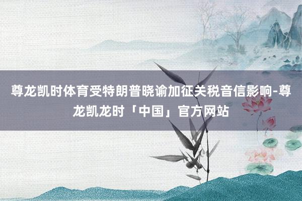 尊龙凯时体育受特朗普晓谕加征关税音信影响-尊龙凯龙时「中国」官方网站
