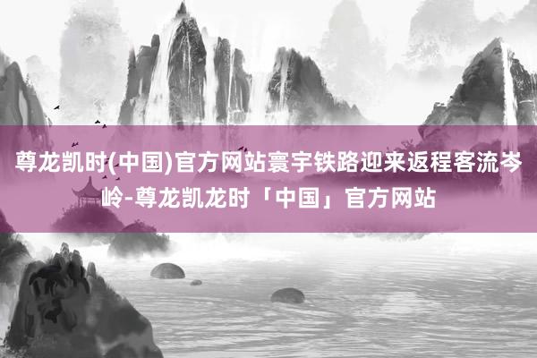 尊龙凯时(中国)官方网站寰宇铁路迎来返程客流岑岭-尊龙凯龙时「中国」官方网站